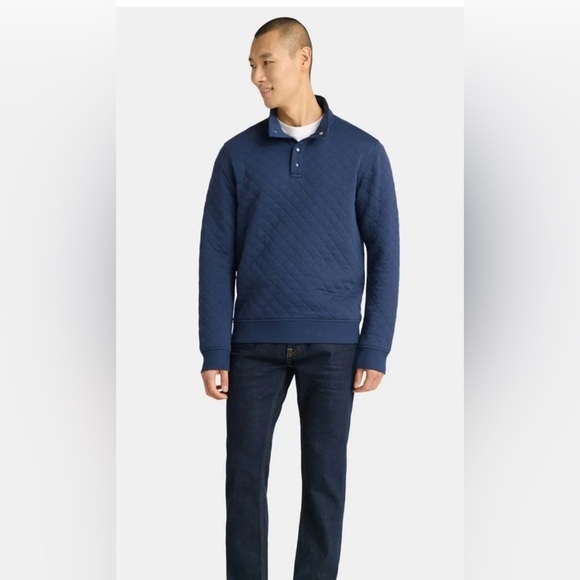 George Other - NWT George Men's Quilted Snap Pullover Jacket, Size Large